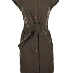 Marc By Marc Jacobs Brown Button-Up Mini Dress